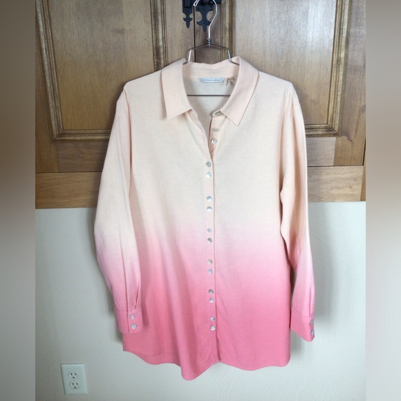 Soft Surroundings M button down tunic - Picture 1 of 7